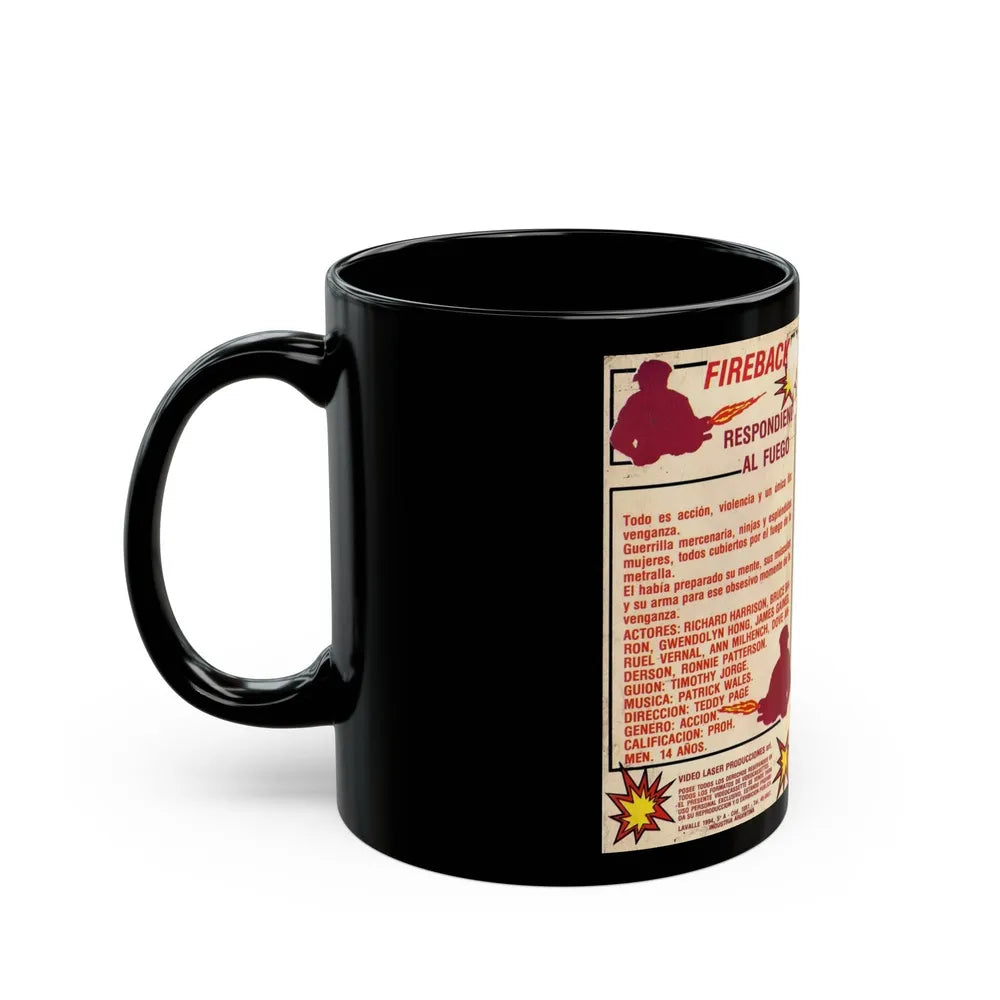 FIREBACK RESPONDIENDO AL FUEGO (VHS COVER) - Black Coffee Mug-Go Mug Yourself