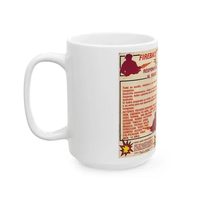 FIREBACK RESPONDIENDO AL FUEGO (VHS COVER) - White Coffee Mug - Go Mug Yourself