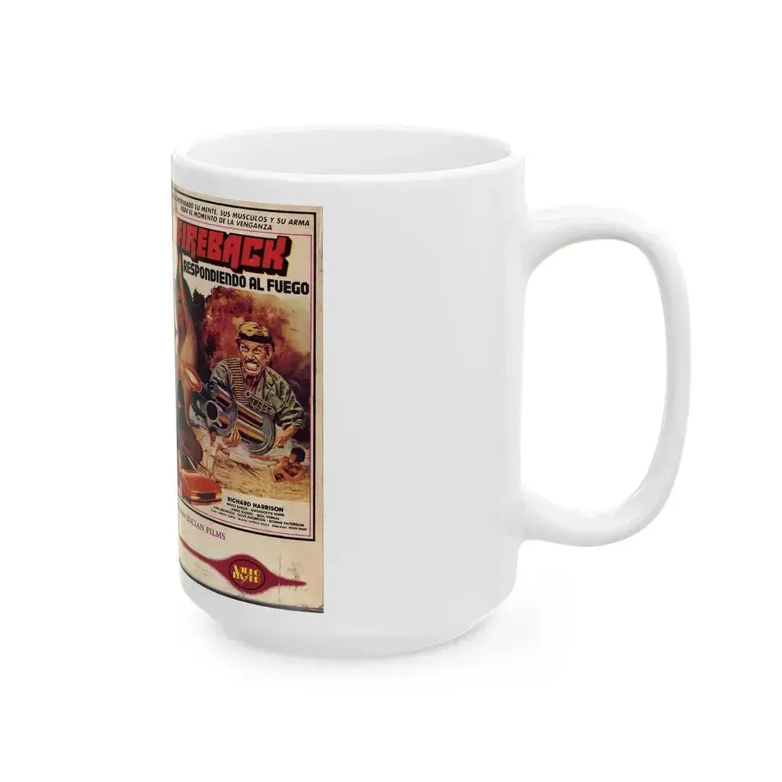 FIREBACK RESPONDIENDO AL FUEGO (VHS COVER) - White Coffee Mug - Go Mug Yourself