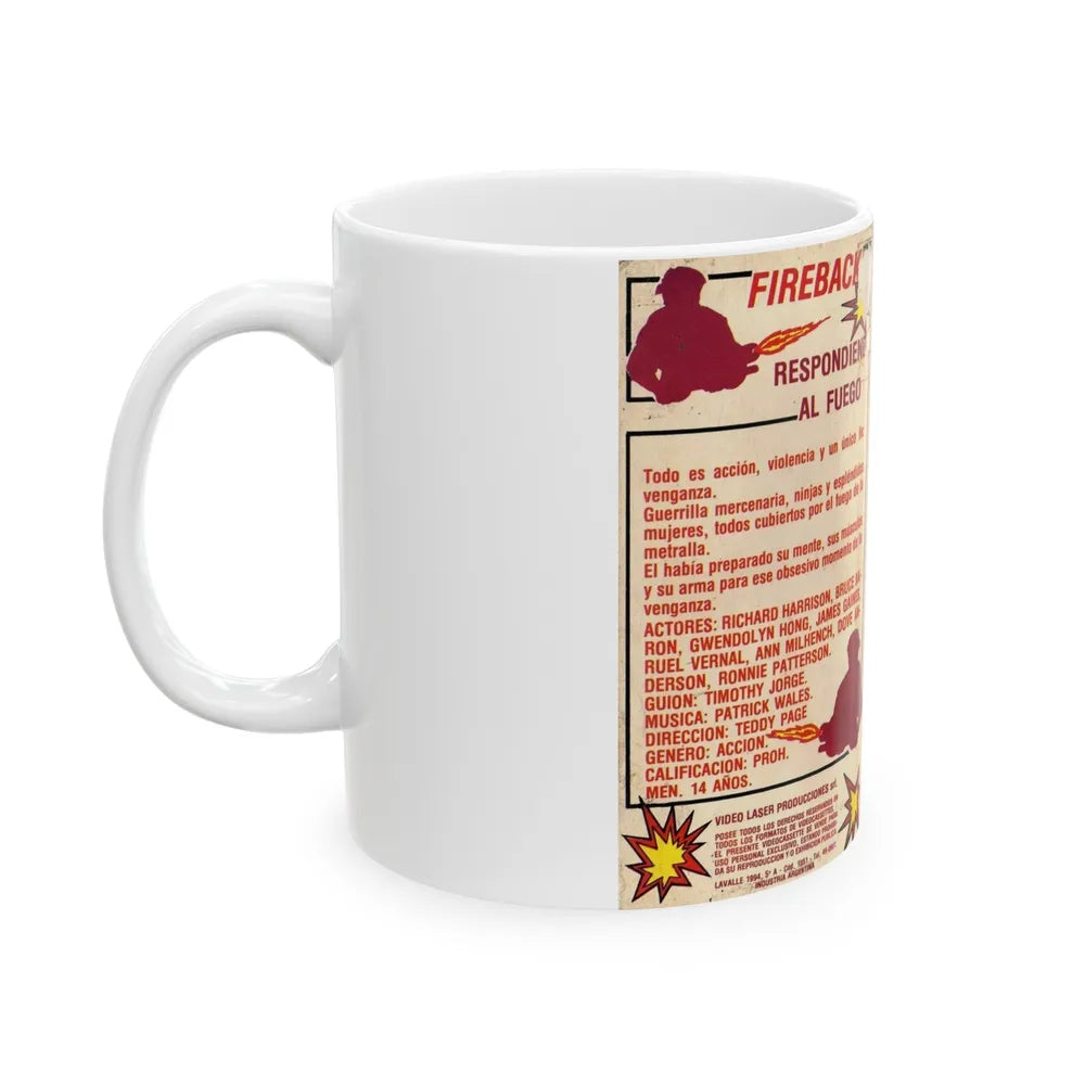 FIREBACK RESPONDIENDO AL FUEGO (VHS COVER) - White Coffee Mug-Go Mug Yourself