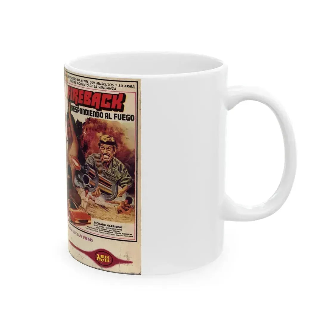 FIREBACK RESPONDIENDO AL FUEGO (VHS COVER) - White Coffee Mug - Go Mug Yourself