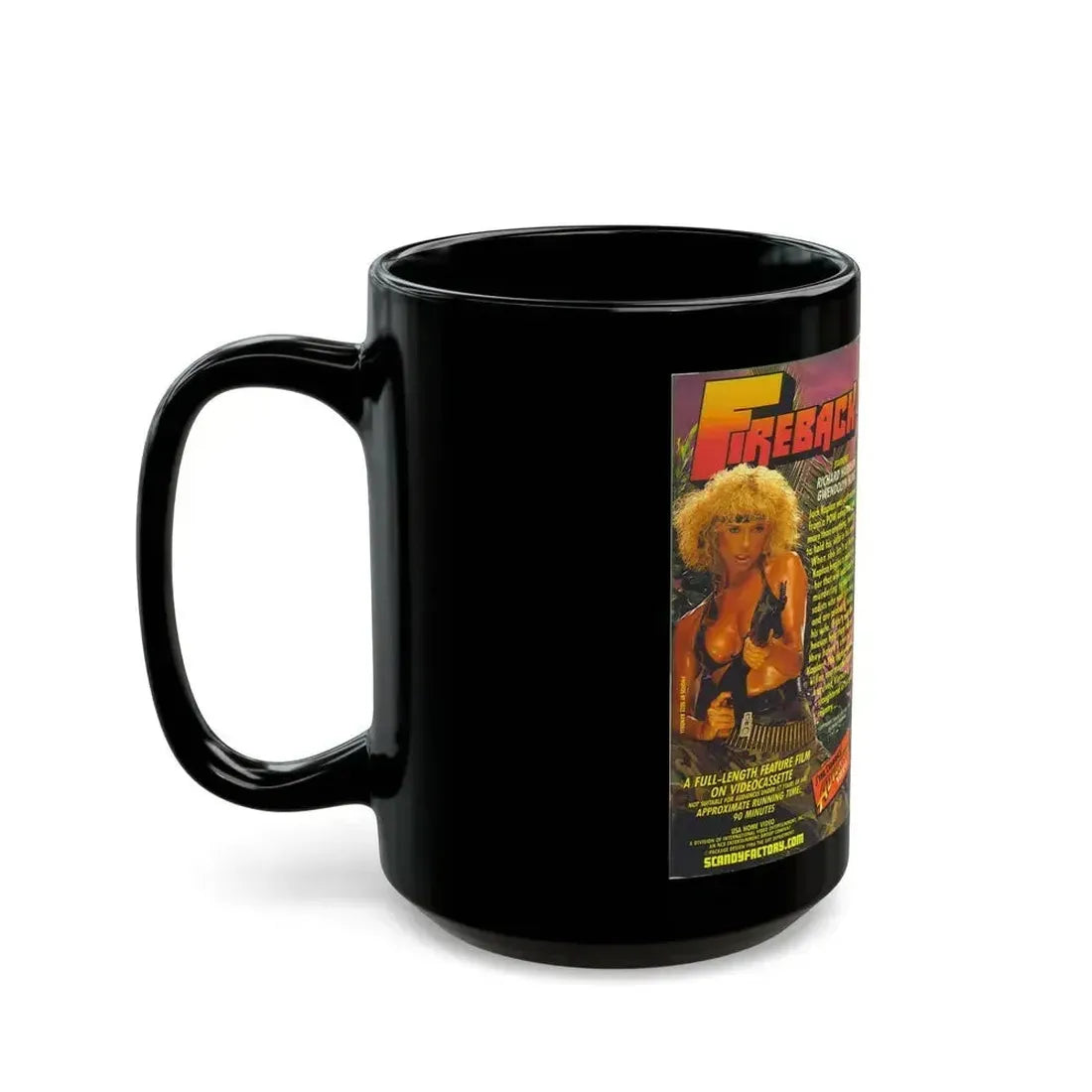 FIREBACK RICHARD HARRISON (VHS COVER) - Black Coffee Mug - Go Mug Yourself