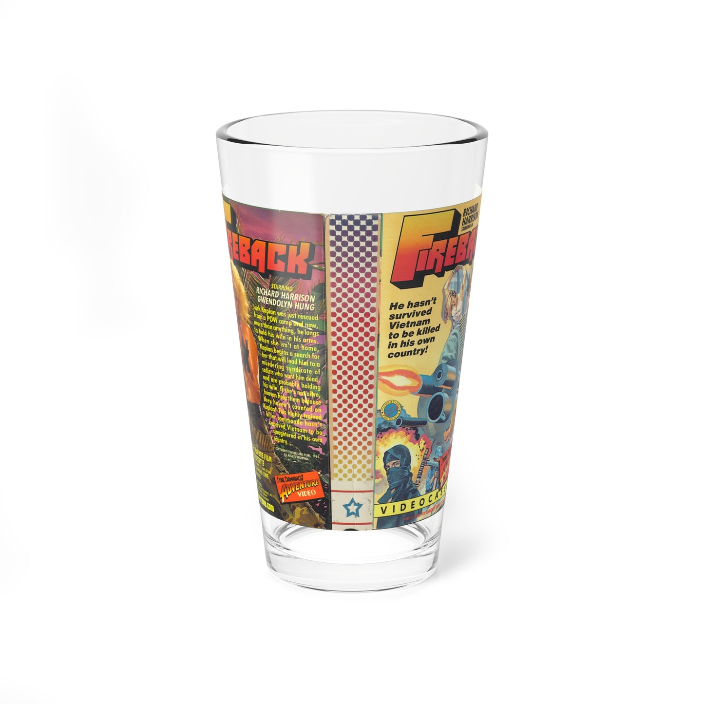 FIREBACK RICHARD HARRISON (VHS COVER) Pint Glass 16oz-16oz-Go Mug Yourself