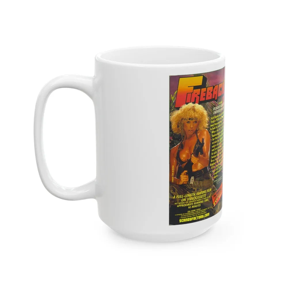 FIREBACK RICHARD HARRISON (VHS COVER) - White Coffee Mug-Go Mug Yourself