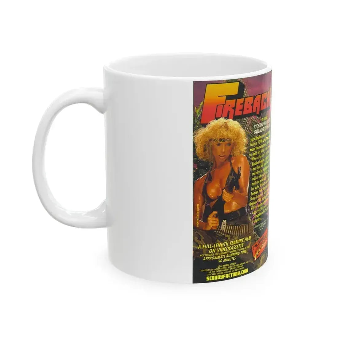 FIREBACK RICHARD HARRISON (VHS COVER) - White Coffee Mug - Go Mug Yourself