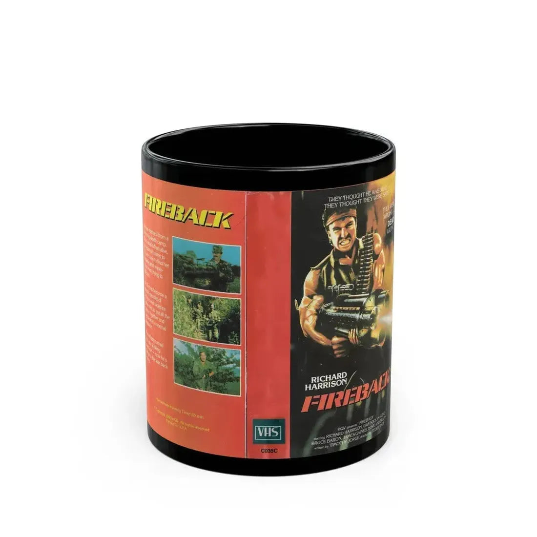 FIREBACK (VHS COVER) - Black Coffee Mug 11oz - Go Mug Yourself