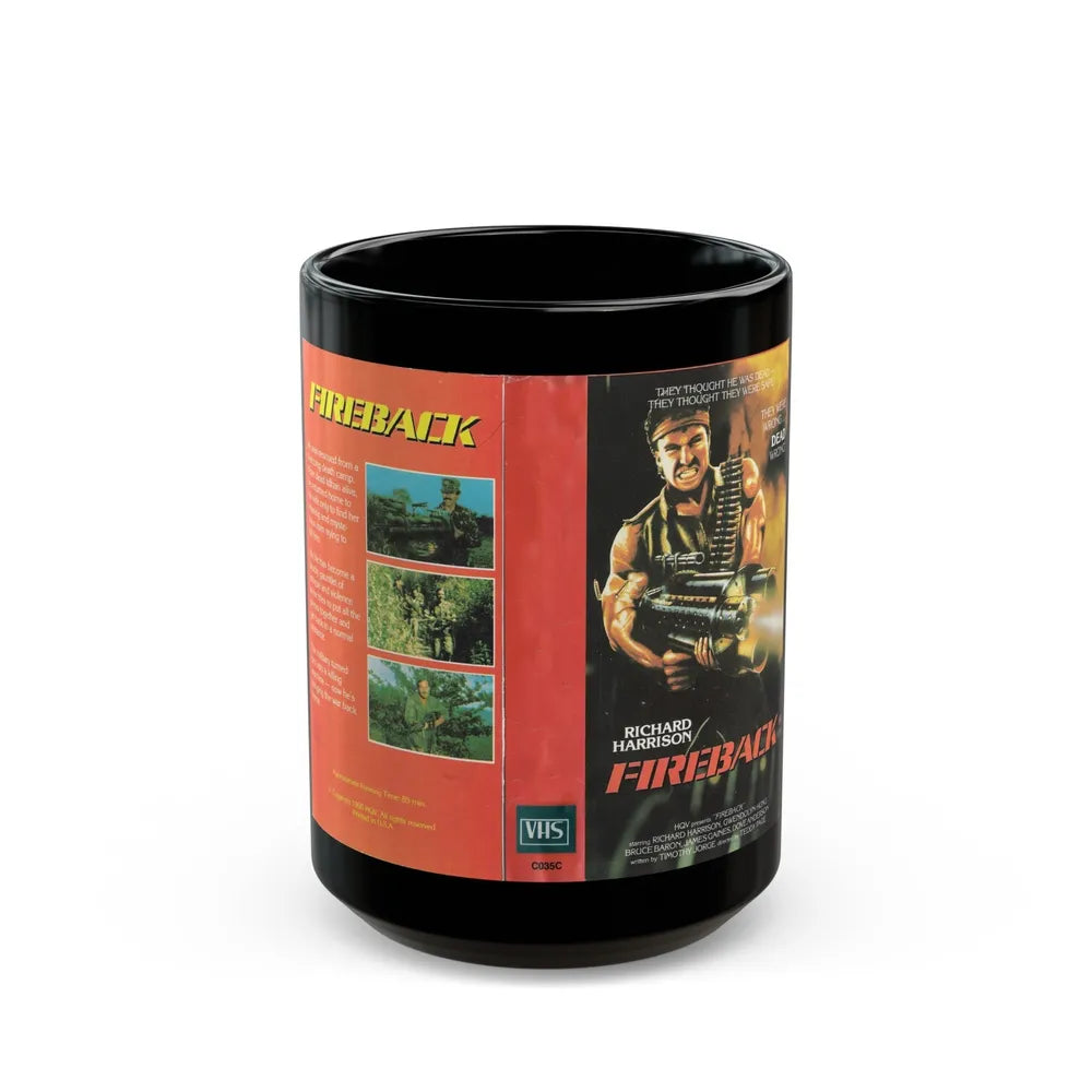 FIREBACK (VHS COVER) - Black Coffee Mug-15oz-Go Mug Yourself