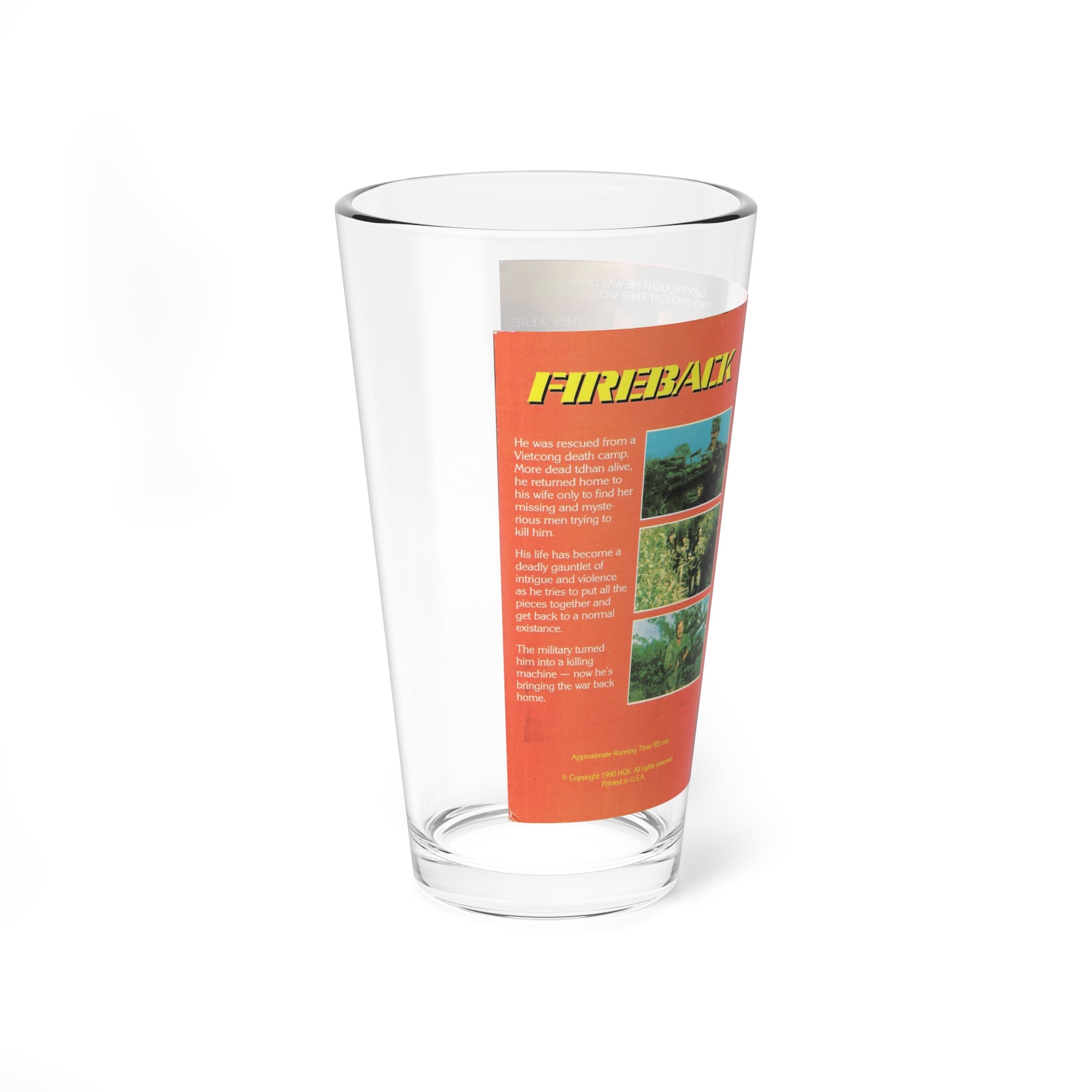 FIREBACK (VHS COVER) Pint Glass 16oz-Go Mug Yourself