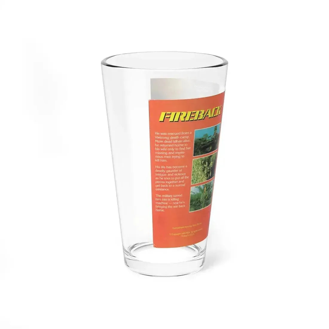 FIREBACK (VHS COVER) Pint Glass 16oz - Go Mug Yourself