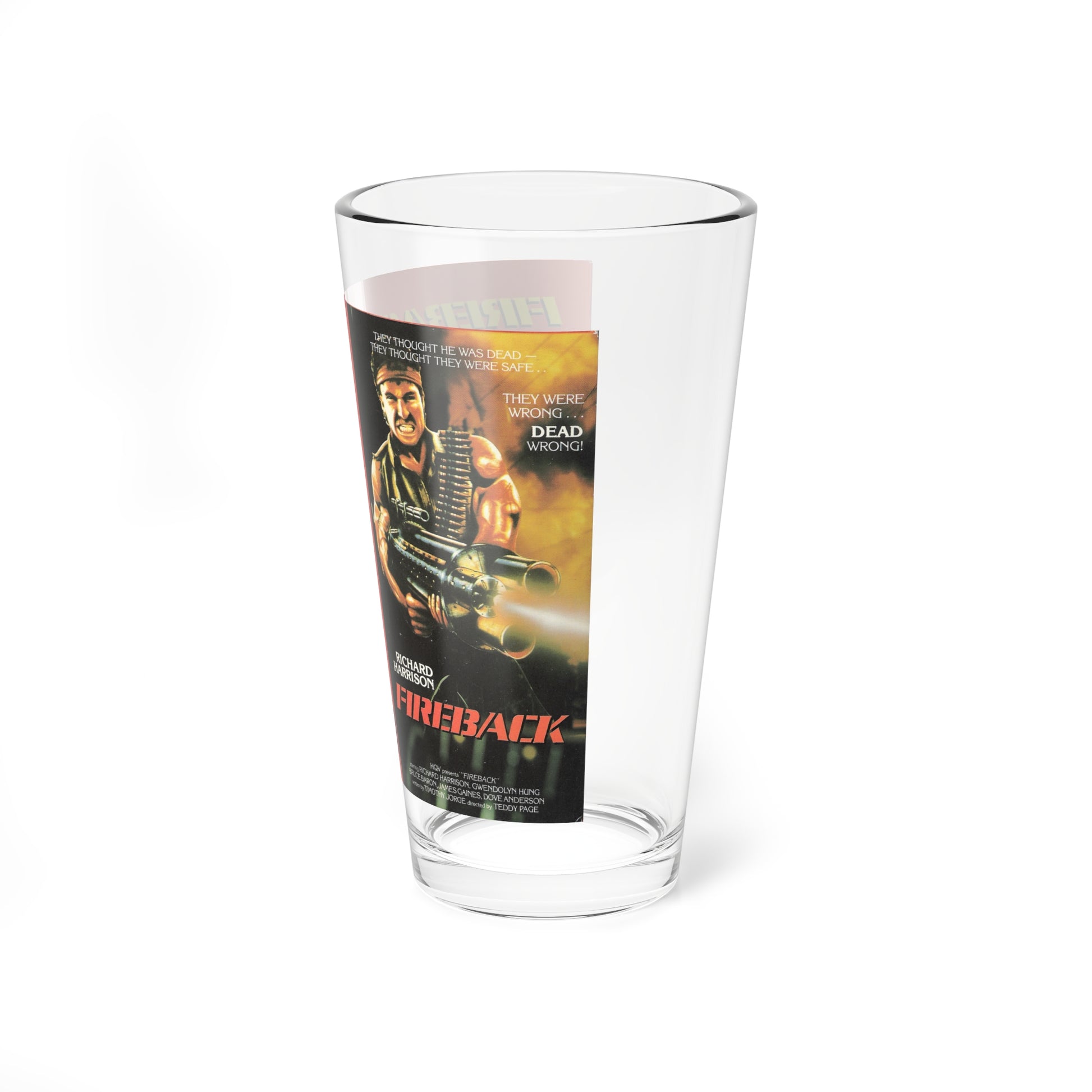 FIREBACK (VHS COVER) Pint Glass 16oz-Go Mug Yourself