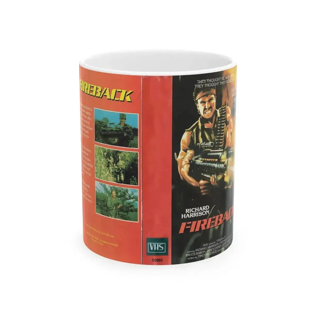 FIREBACK (VHS COVER) - White Coffee Mug 11oz - Go Mug Yourself