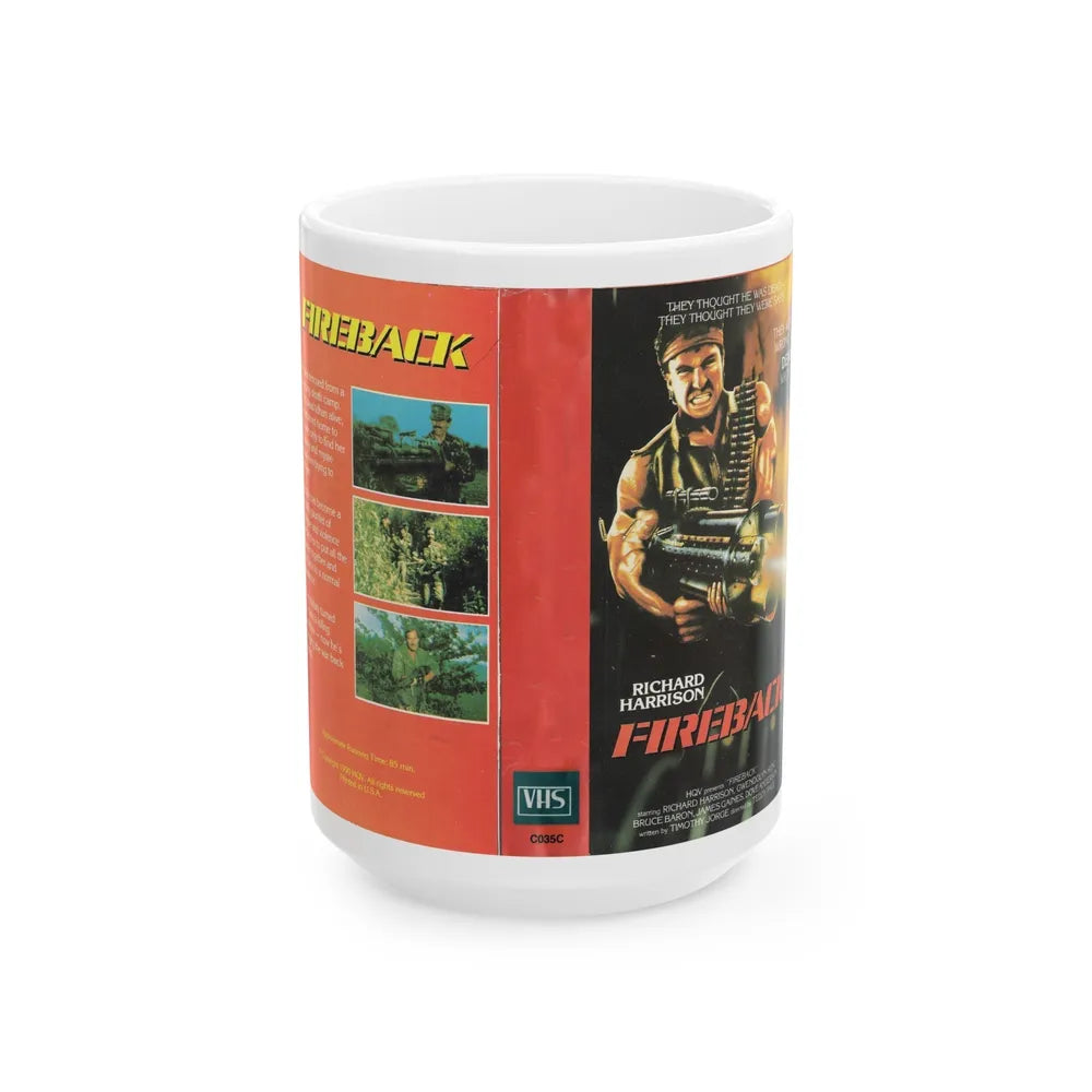 FIREBACK (VHS COVER) - White Coffee Mug-15oz-Go Mug Yourself