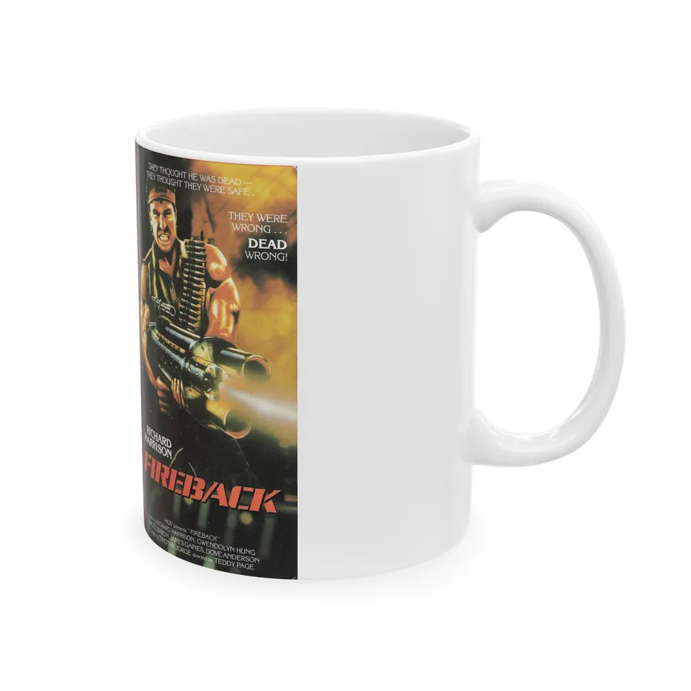 FIREBACK (VHS COVER) - White Coffee Mug-Go Mug Yourself