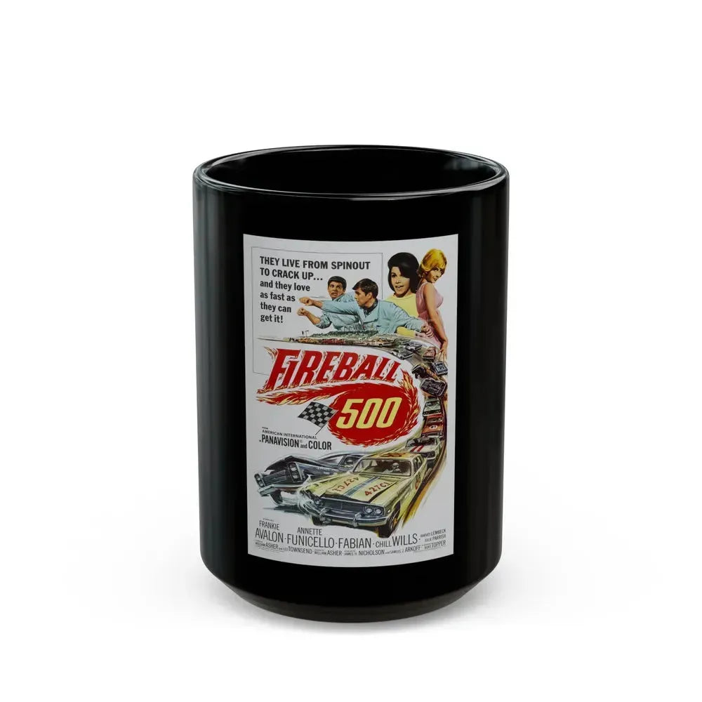 FIREBALL 500 1966 Movie Poster - Black Coffee Mug 15oz - Go Mug Yourself