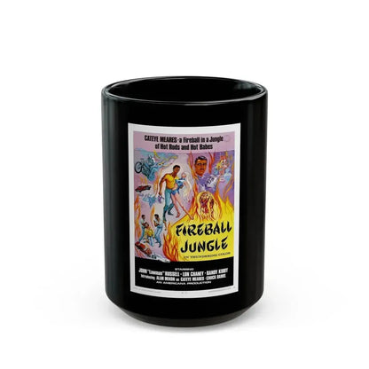 FIREBALL JUNGLE 1969 Movie Poster - Black Coffee Mug 15oz - Go Mug Yourself
