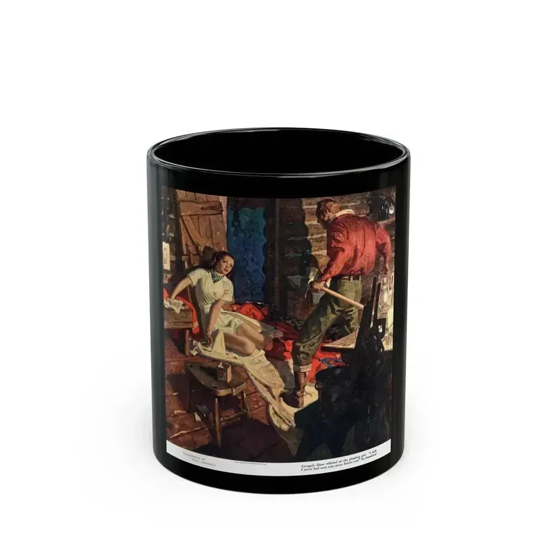 Firebrand, part 1-2, The American Magazine, September 1938 - Black Coffee Mug 11oz - Go Mug Yourself