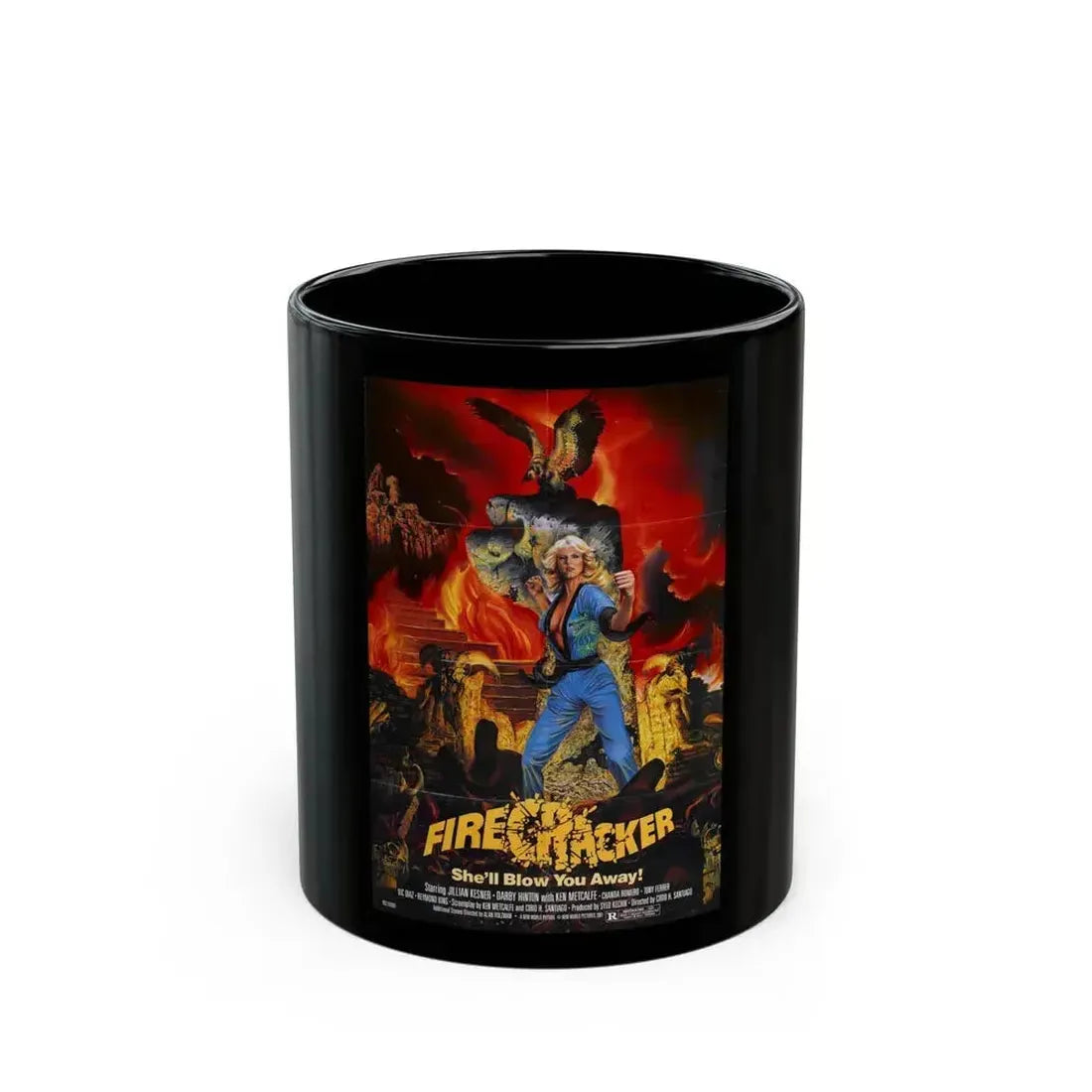 FIRECRACKER 1981 Movie Poster - Black Coffee Mug 11oz - Go Mug Yourself