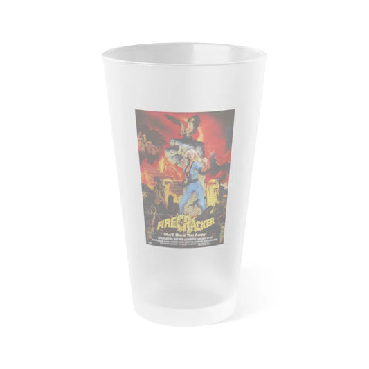 FIRECRACKER 1981 Movie Poster - Frosted Pint Glass 16oz-16oz-Frosted-Go Mug Yourself