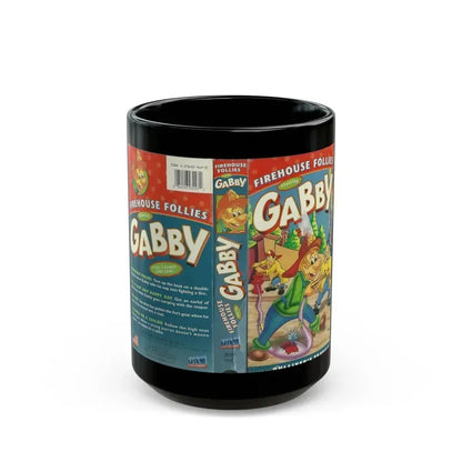 FIREHOUSE FOLLIES STARRING GABBY (VHS COVER) - Black Coffee Mug 15oz - Go Mug Yourself
