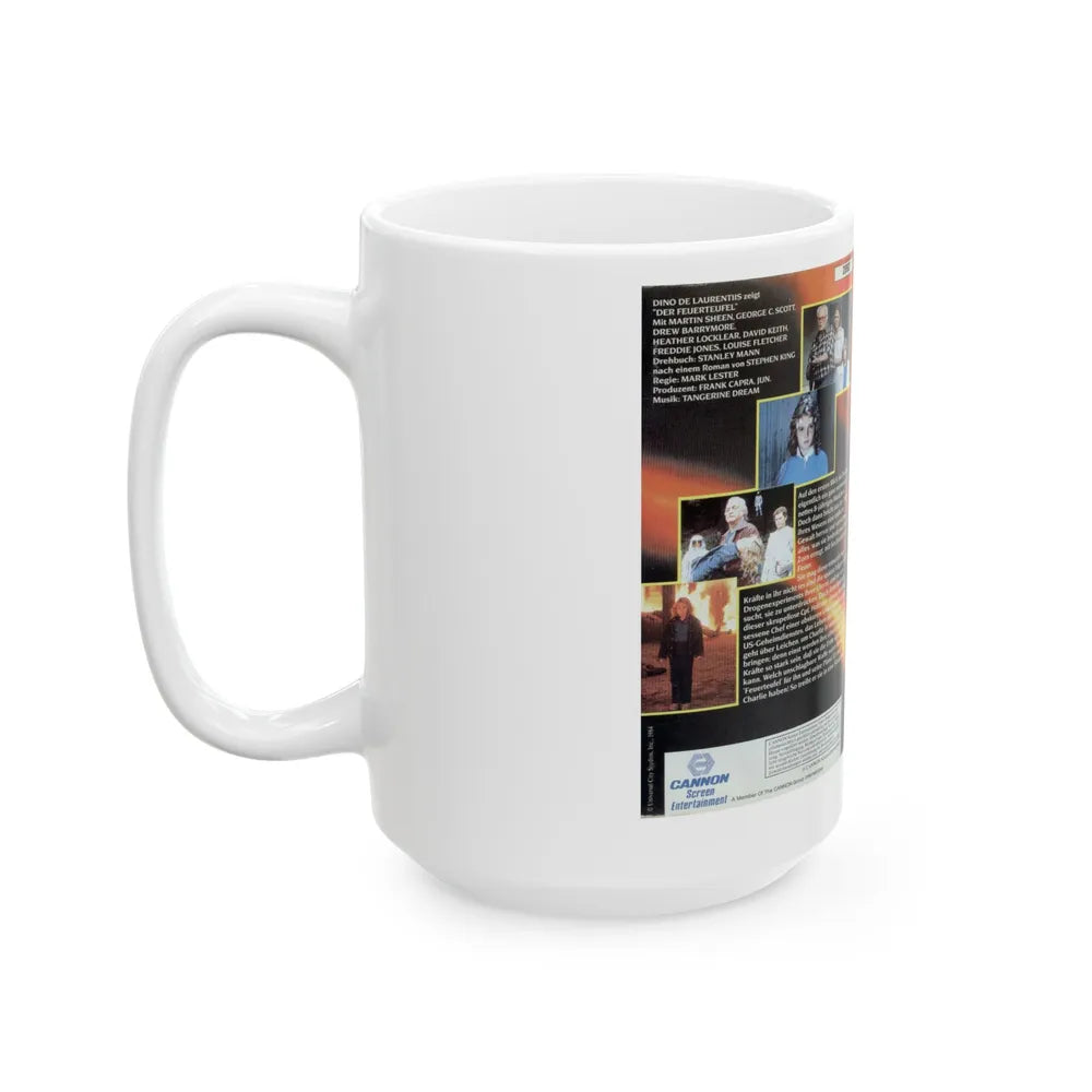 FIRESTARTER GERMAN DER FEUERTEUFEL (VHS COVER) - White Coffee Mug-Go Mug Yourself