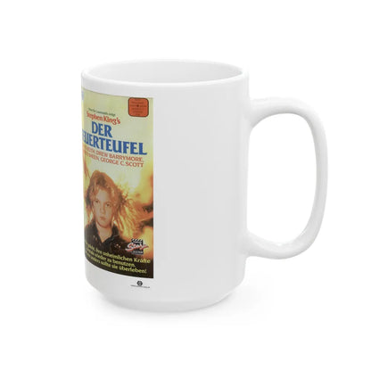 FIRESTARTER GERMAN DER FEUERTEUFEL (VHS COVER) - White Coffee Mug-Go Mug Yourself