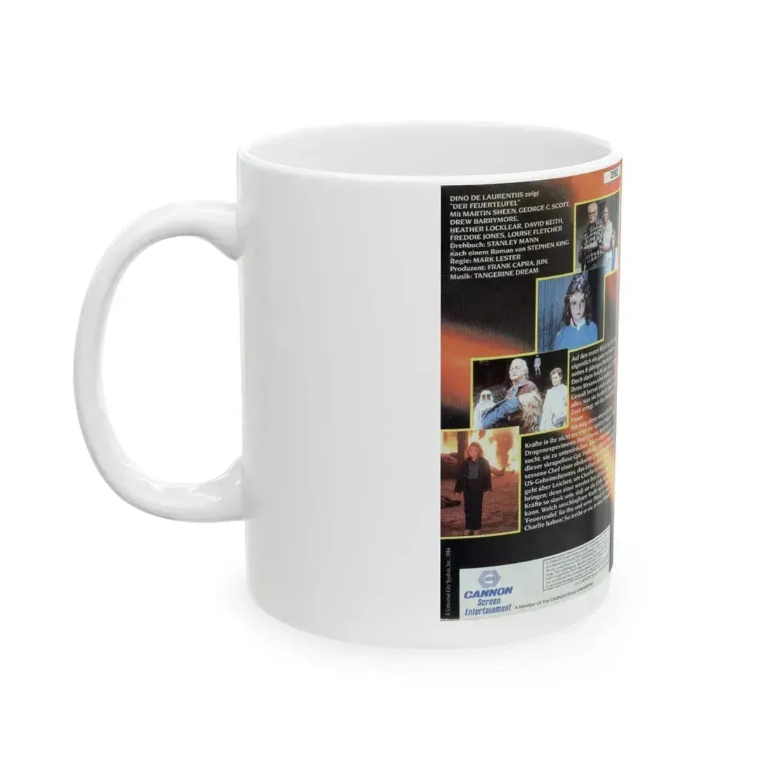 FIRESTARTER GERMAN DER FEUERTEUFEL (VHS COVER) - White Coffee Mug - Go Mug Yourself