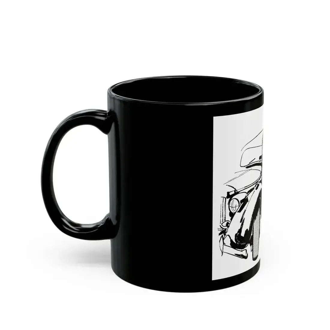 Firestone advertisement, 1948 - Black Coffee Mug - Go Mug Yourself