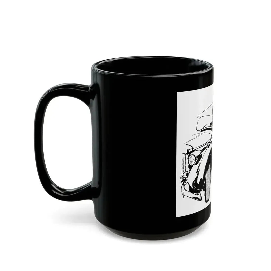 Firestone advertisement, 1948 - Black Coffee Mug - Go Mug Yourself