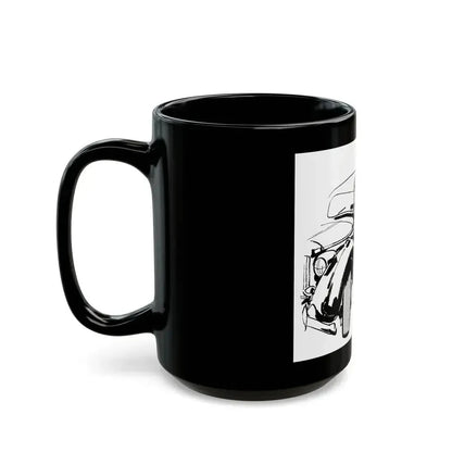 Firestone advertisement, 1948 - Black Coffee Mug - Go Mug Yourself