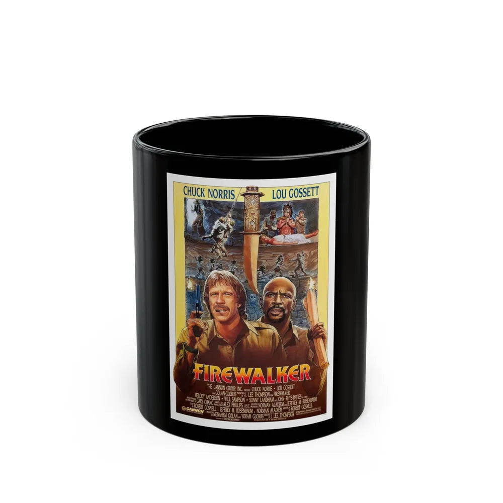 FIREWALKER 1986 Movie Poster - Black Coffee Mug-11oz-Go Mug Yourself