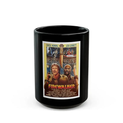 FIREWALKER 1986 Movie Poster - Black Coffee Mug 15oz - Go Mug Yourself