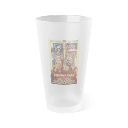 FIREWALKER 1986 Movie Poster - Frosted Pint Glass 16oz-16oz-Frosted-Go Mug Yourself