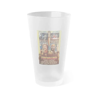FIREWALKER 1986 Movie Poster - Frosted Pint Glass 16oz 16oz Frosted - Go Mug Yourself