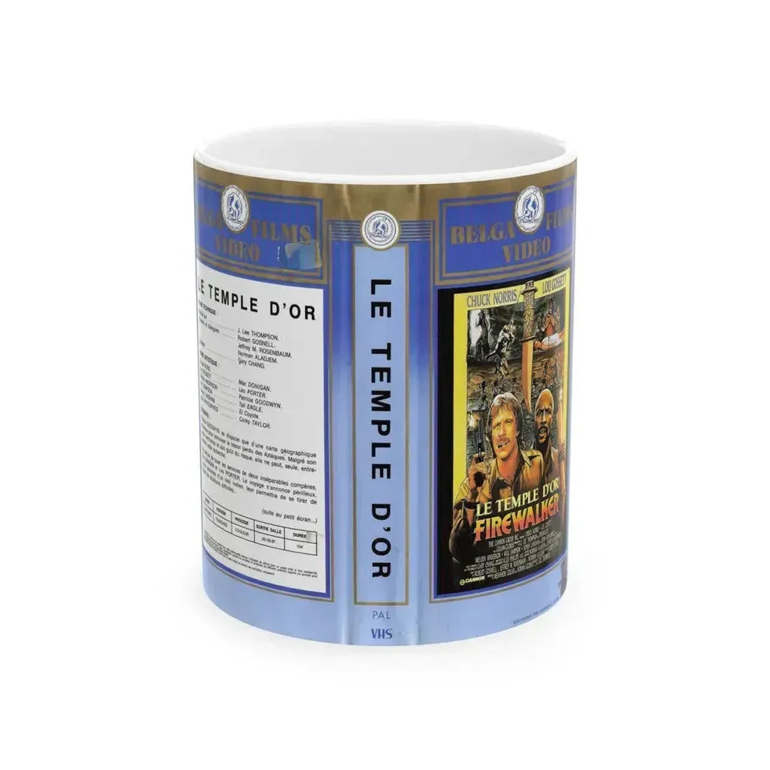 FIREWALKER (VHS COVER) - White Coffee Mug 11oz - Go Mug Yourself