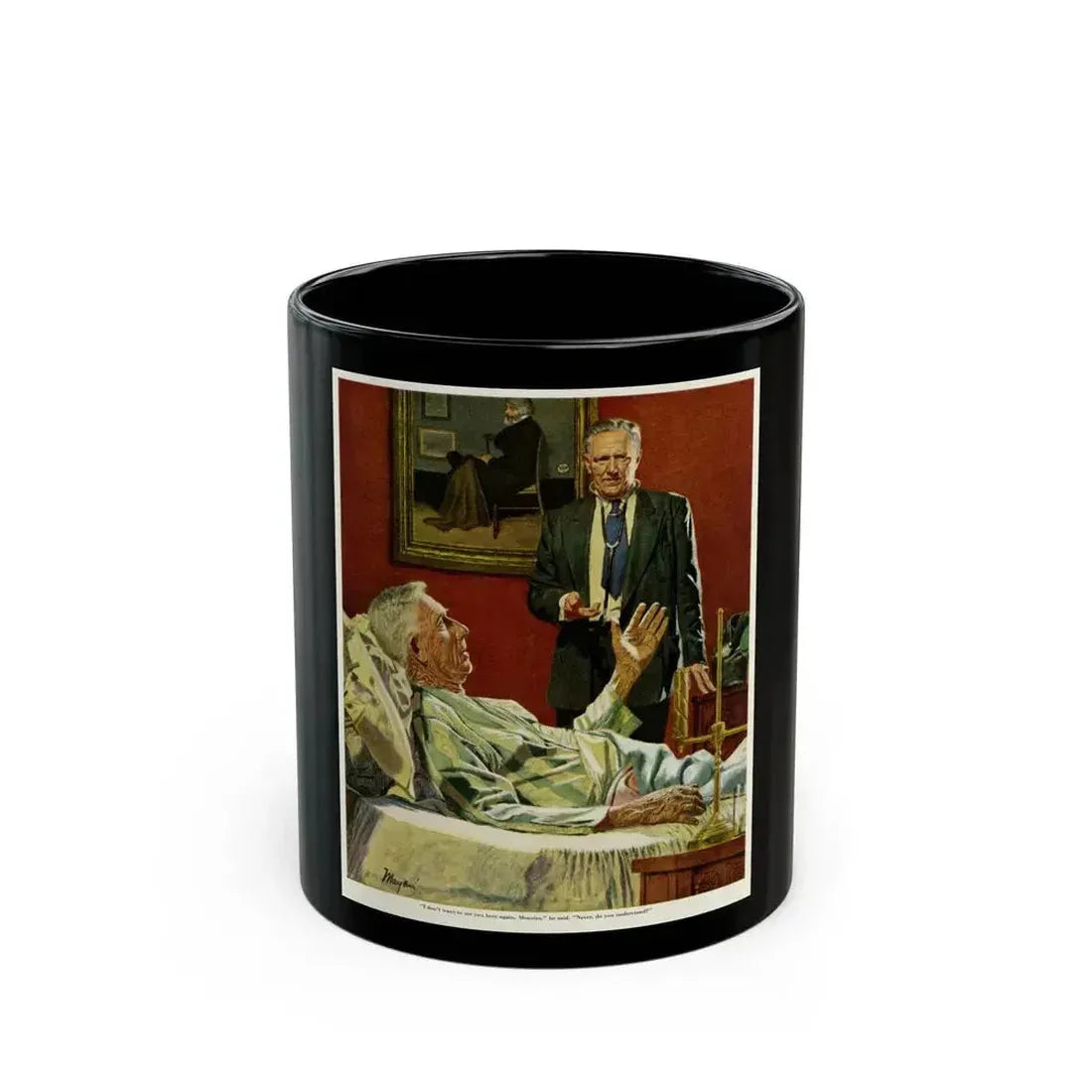 Firing the Family Doctor, 1952 - Black Coffee Mug 11oz - Go Mug Yourself