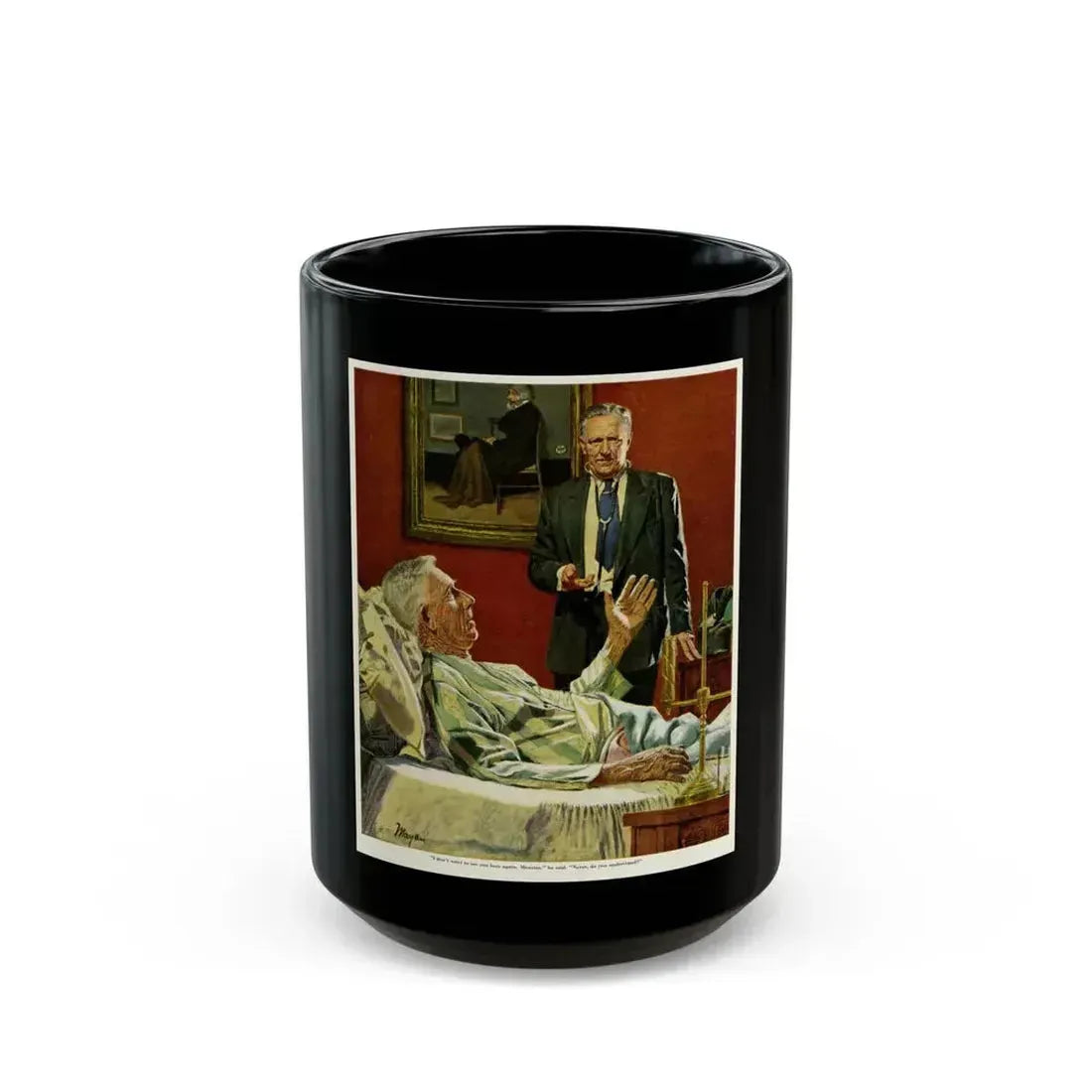 Firing the Family Doctor, 1952 - Black Coffee Mug 15oz - Go Mug Yourself