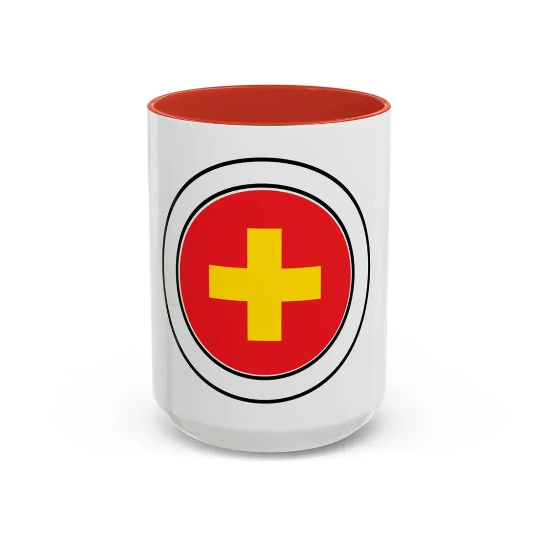 First Aid (Boy Scout Merit Badge) Accent Coffee Mug 15oz Red - Go Mug Yourself