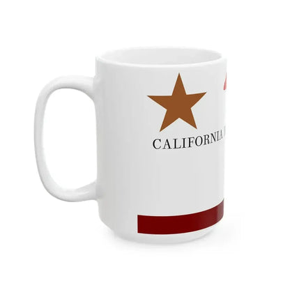 First Bear Flag of California 1846 (United States) White Coffee Mug - Go Mug Yourself