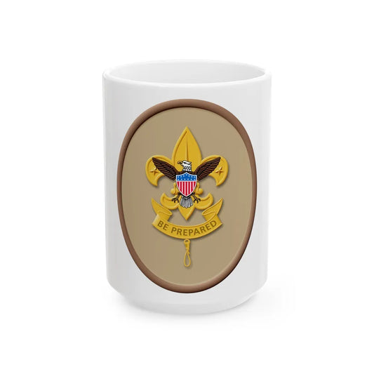 First Class (Boy Scout Merit Badge) White Coffee Mug-15oz-Go Mug Yourself