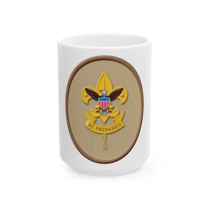 First Class (Boy Scout Merit Badge) White Coffee Mug 15oz - Go Mug Yourself