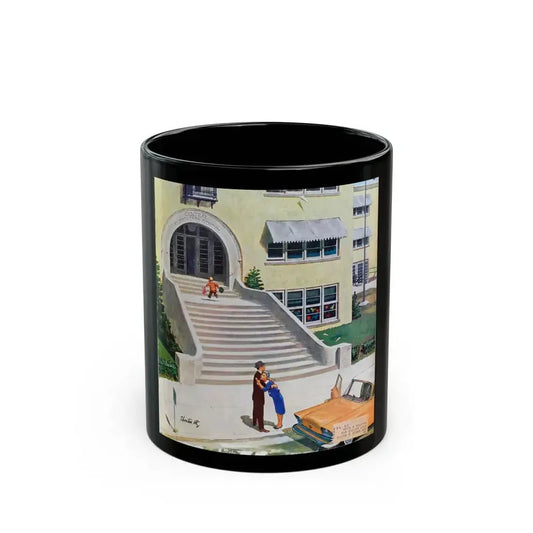 First Day Of Kindergarden, 1958 - Black Coffee Mug 11oz - Go Mug Yourself