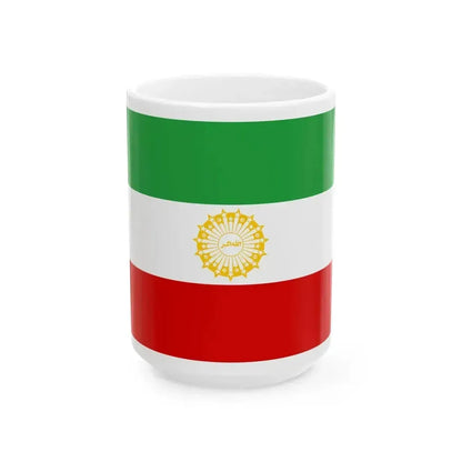 First Flag of I.R.Iran (Iran) White Coffee Mug 15oz - Go Mug Yourself