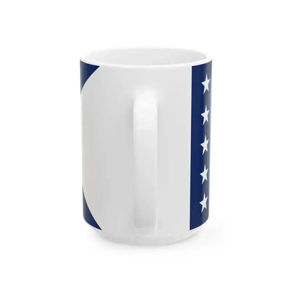 First house flag of the Collins Line (United States) White Coffee Mug - Go Mug Yourself