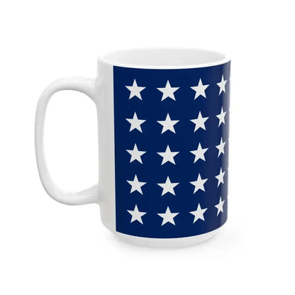 First house flag of the Collins Line (United States) White Coffee Mug - Go Mug Yourself