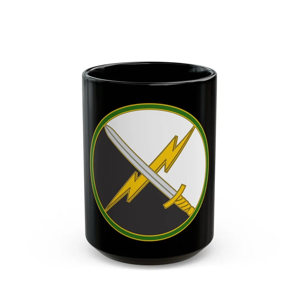 First Information Operations Command CSIB (U.S. Army) Black Coffee Mug-15oz-Go Mug Yourself