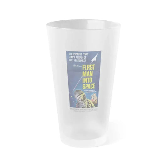 FIRST MAN INTO SPACE 1959 Movie Poster - Frosted Pint Glass 16oz 16oz Frosted - Go Mug Yourself