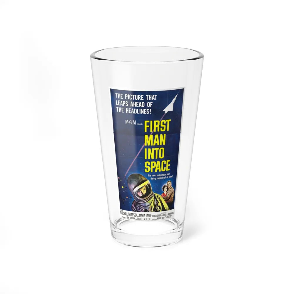 FIRST MAN INTO SPACE 1959 Movie Poster - Pint Glass 16oz-16oz-Go Mug Yourself