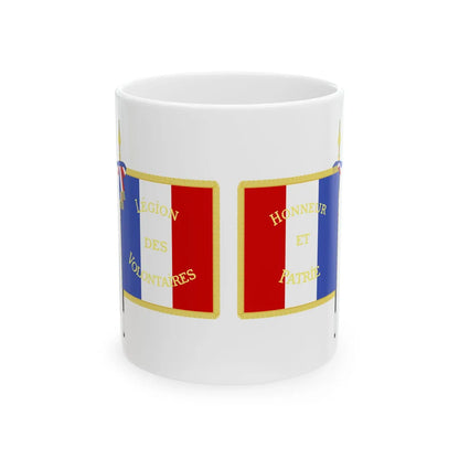 First model regimental Colour for the LFV 1941 (France) White Coffee Mug 11oz - Go Mug Yourself