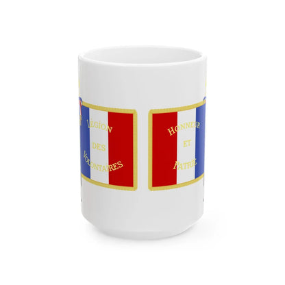 First model regimental Colour for the LFV 1941 (France) White Coffee Mug 15oz - Go Mug Yourself