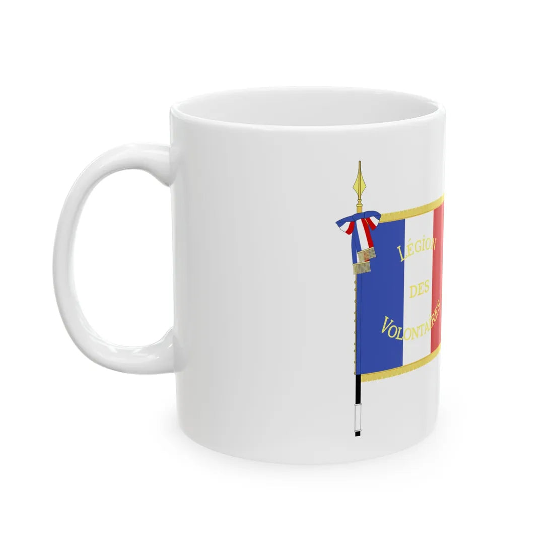 First model regimental Colour for the LFV 1941 (France) White Coffee Mug - Go Mug Yourself